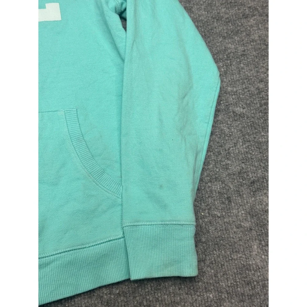 *The‎ Childrens Place Girls XL 14 Aqua Teal Silver Glitter Heart Zip Up Hoodie